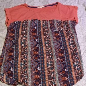 Rewind short sleeve blouse Size Large